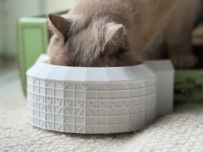 Globe Theatre pet food bowl
