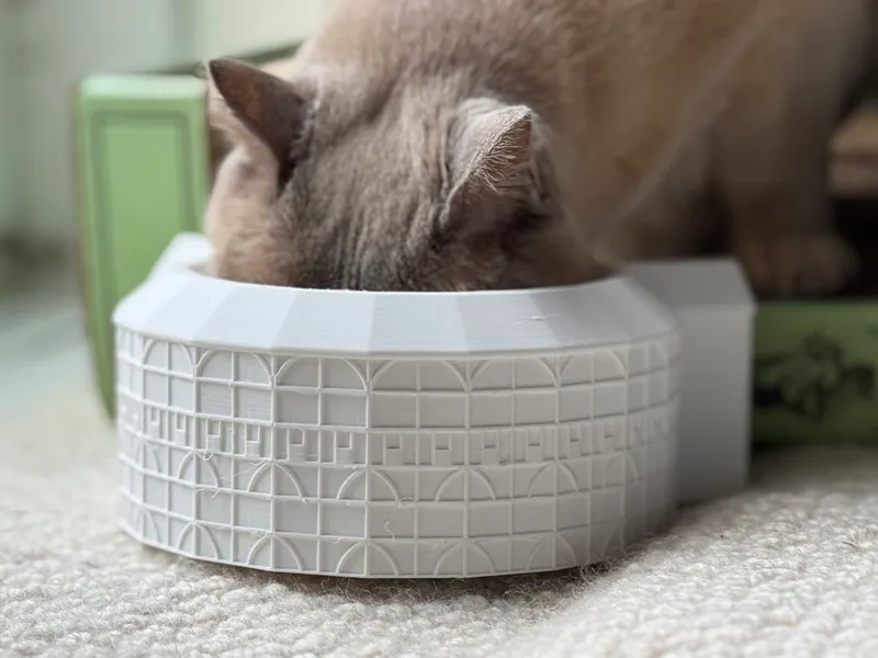 Globe Theatre pet food bowl