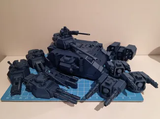 Futuristic Tank with various turrets