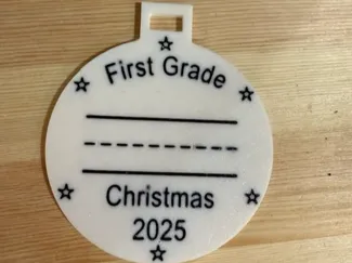 First Grade Christmas Ornament 2025
