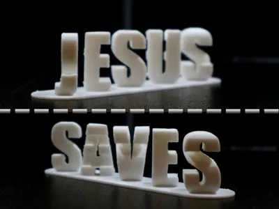 JESUS SAVES - Dual Word Illusion