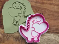 Emporte-pièce/tampon dinosaure Saint-Valentin — photo 2
