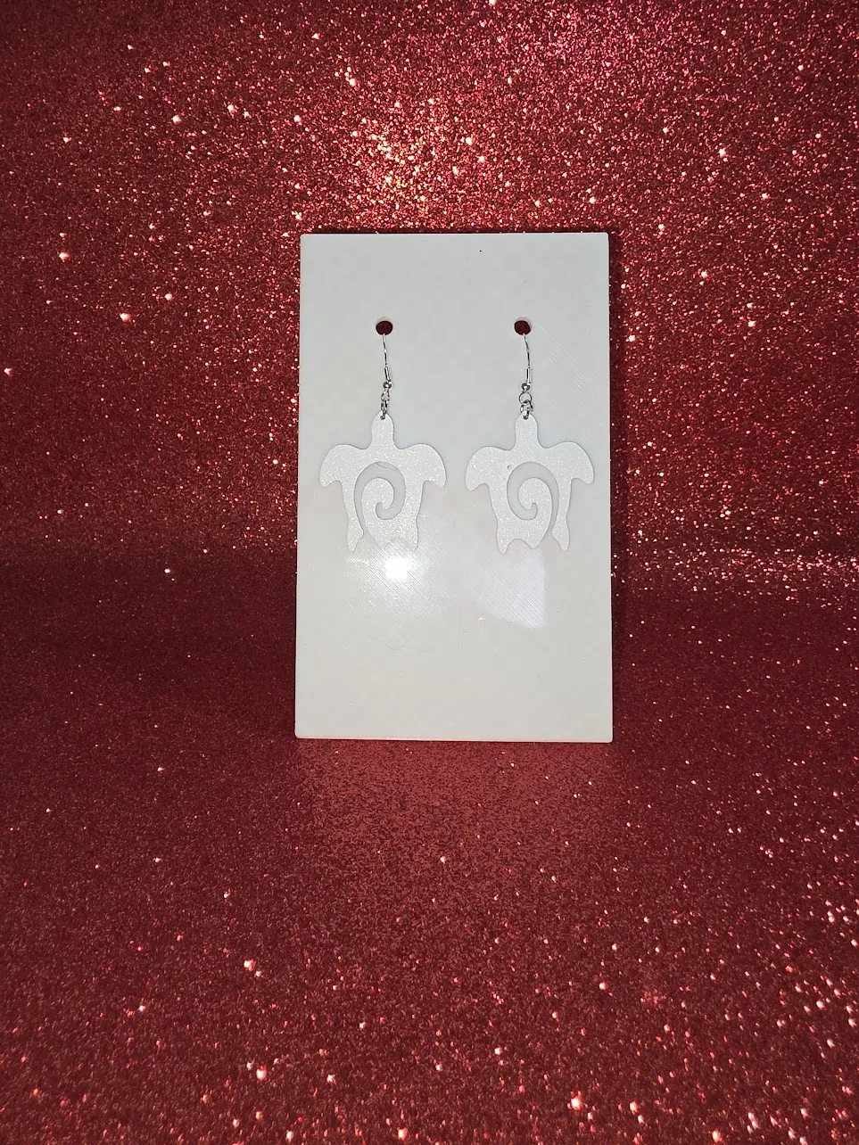 Turtle wave earrings view 2