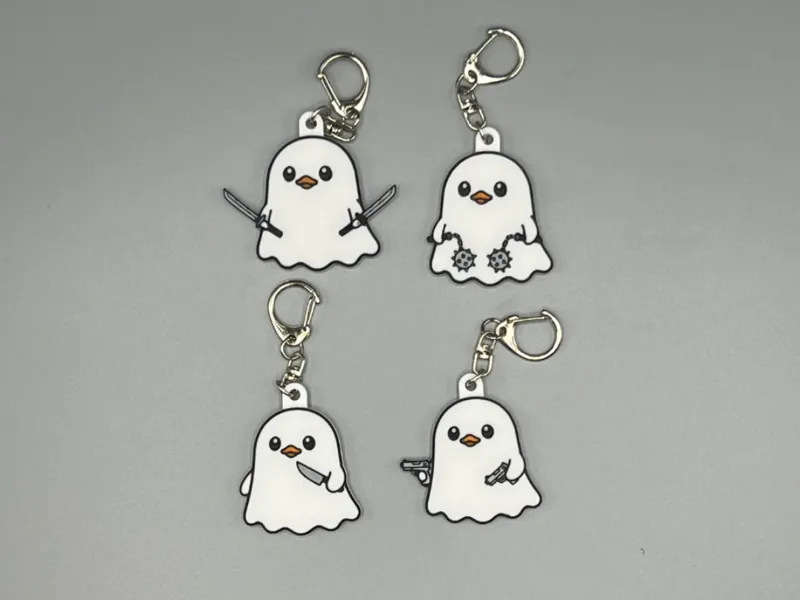 Ready to fight ghost duck keychains