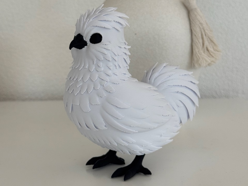 Seidenhuhn Dekofigur