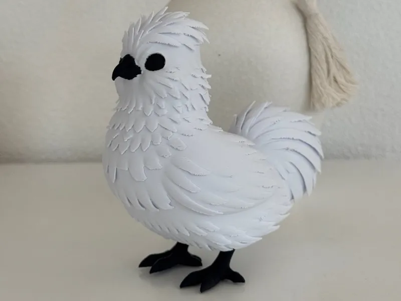 Seidenhuhn Dekofigur