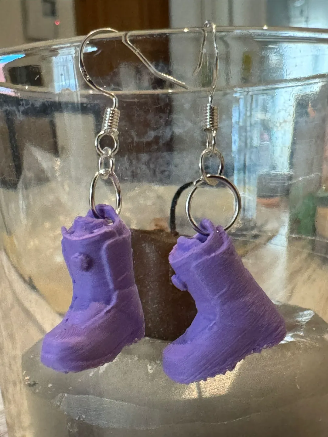 3D Scan Burton boa Keychain Earrings view 2