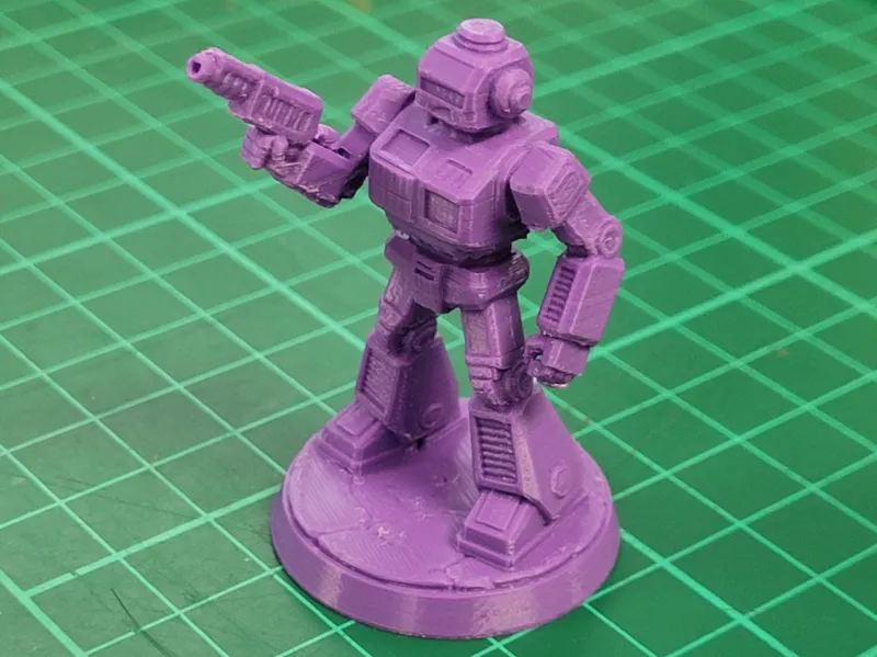 Retro 80's inspired robot miniature