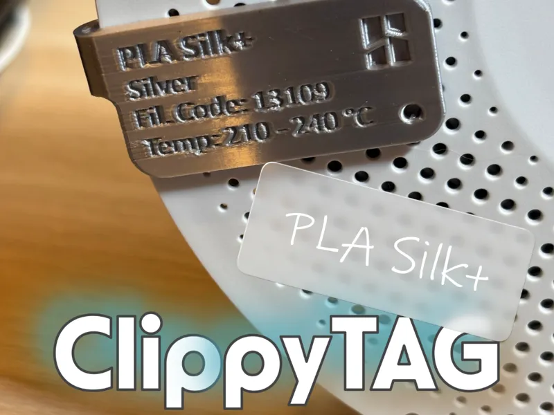 ClippyTAG: PLA Silk+ - Filament Clip Tag