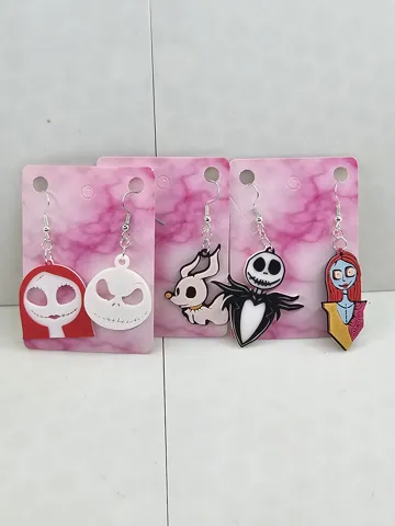 Jack Skellington, Sally and Zero Earrings view 2