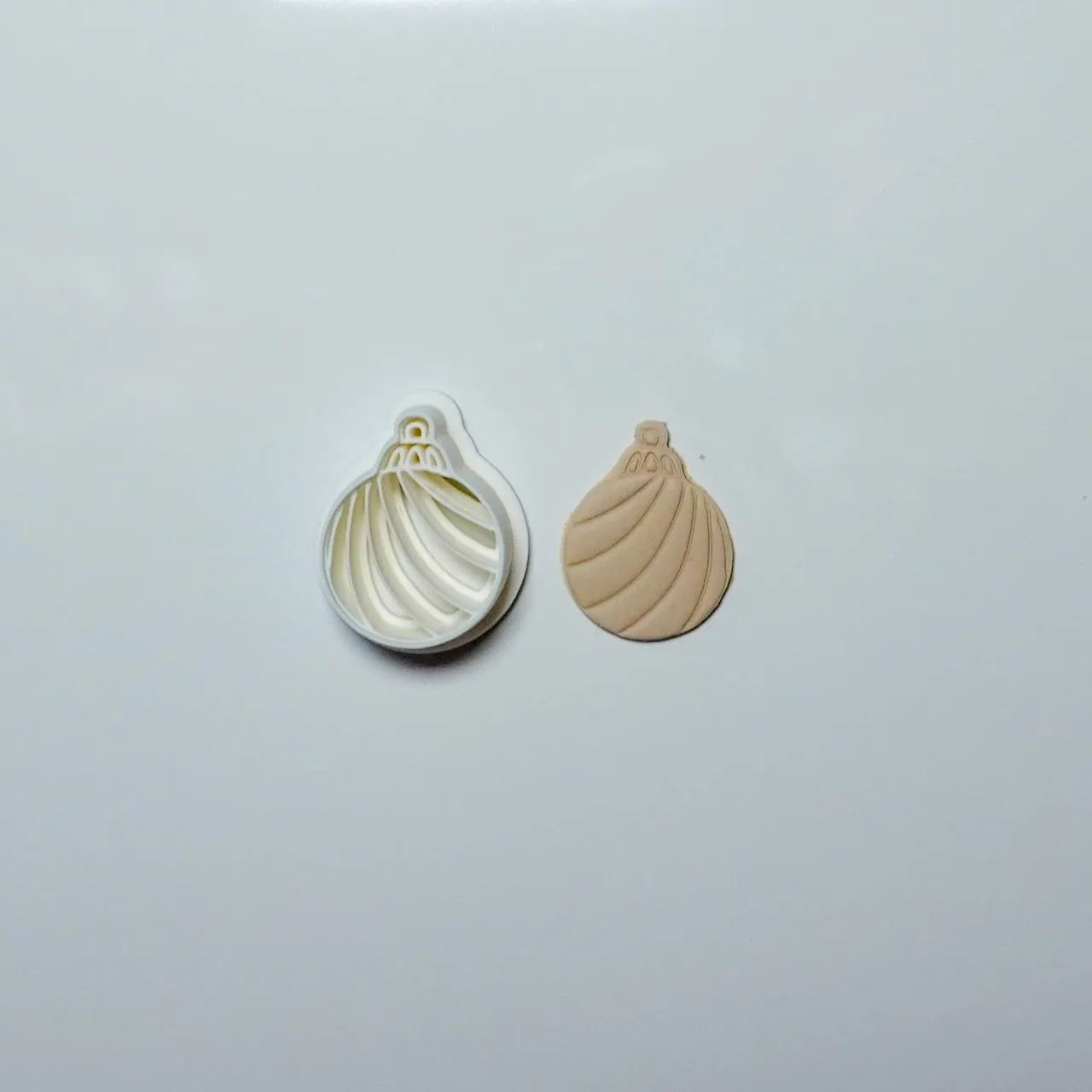 Christmas Bauble Polymer Clay Cutter Earrings view 3