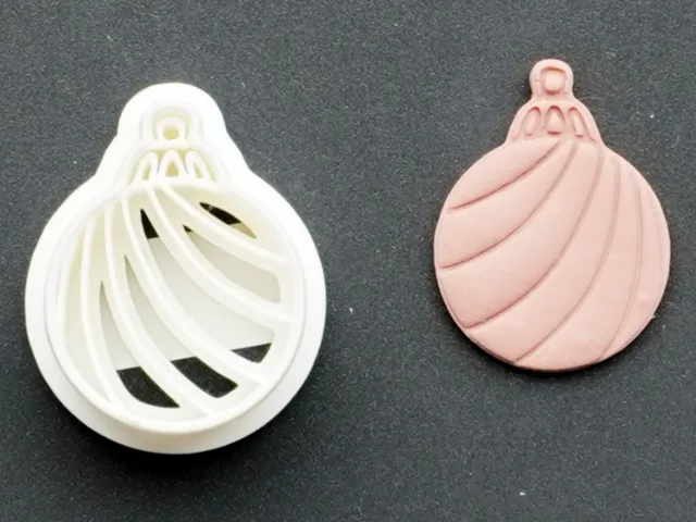 Christmas Bauble Polymer Clay Cutter Earrings