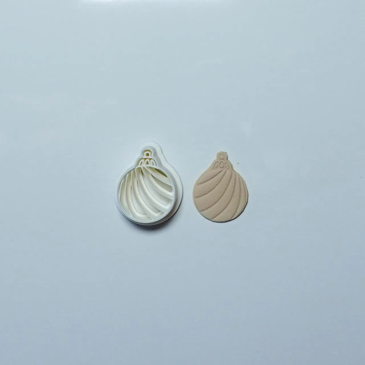 Christmas Bauble Polymer Clay Cutter Earrings view 2