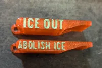 "Abolish ICE" emboss - 0.24mm layer, 3 walls, 15% infill