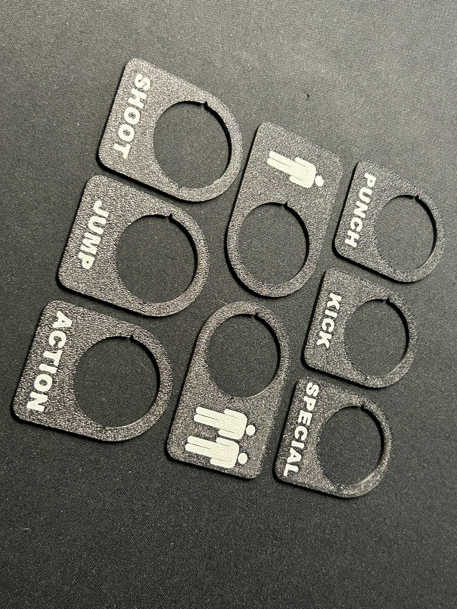 Miniatura 1 do modelo 3D Arcade Button Labels - Embedded Text