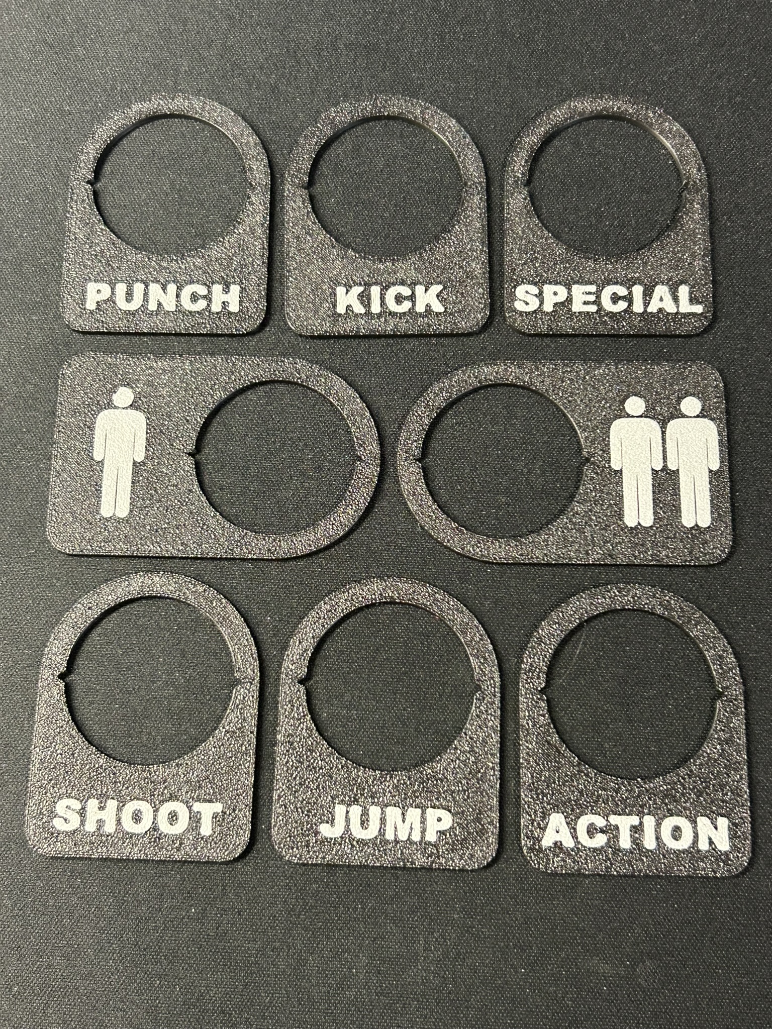 Miniatura 2 do modelo 3D Arcade Button Labels - Embedded Text