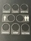 Labels for 24 mm buttons