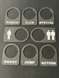 Labels for 24 mm buttons