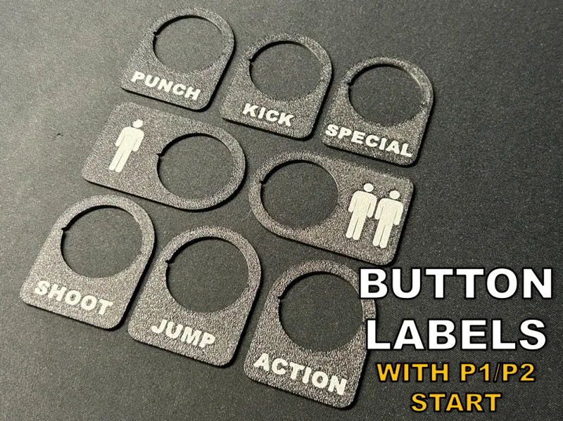 Arcade Button Labels - Embedded Text