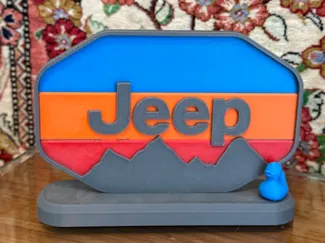 Jeep badge logo desk stand for AMS