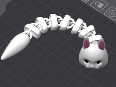 Articulated easter snake bunny