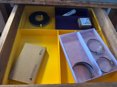 Drawer insert 460x440x55mm with inserts 