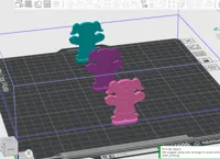 3 Standard Size Game pieces, 3 colors, printed by object
