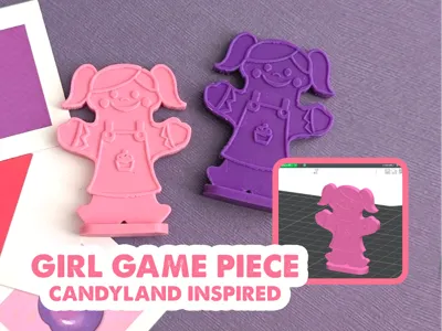 Girl Game Piece Candyland inspired