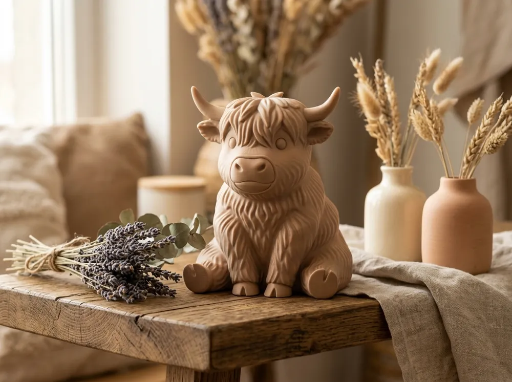 Cute Highland Cow Trio – 3 Sizes - Free 3D Print Model - MakerWorld