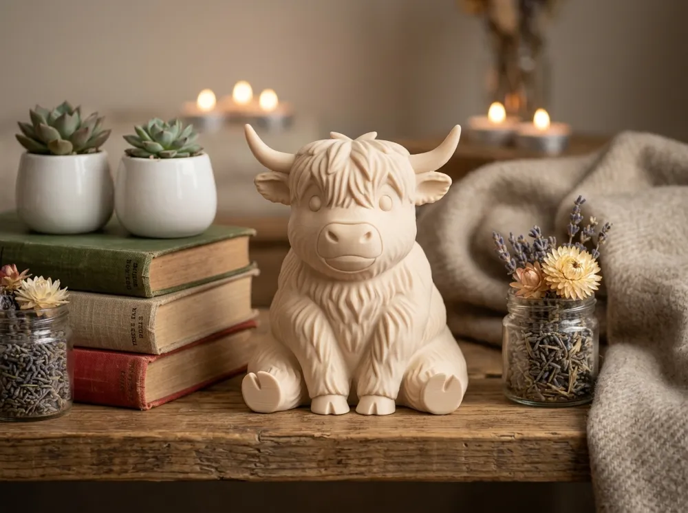 Cute Highland Cow Trio – 3 Sizes - Free 3D Print Model - MakerWorld