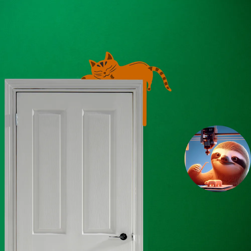 Door Corner SLEEPY CAT By 3DSloth97 MakerWorld door-corner-sleepy-cat-by-3dsloth97-makerworld