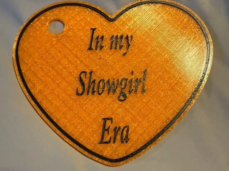 Taylor Swift showgirl heart sign/keychain