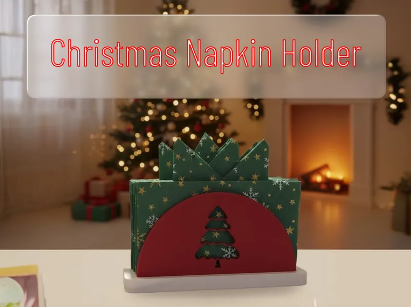 Christmas Napkin Holder - NO AMS [SPLIT PARTS]