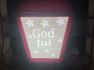 God Jul festival lamp post panel 95% and 100%