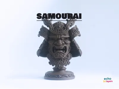 samurai mask bust 
