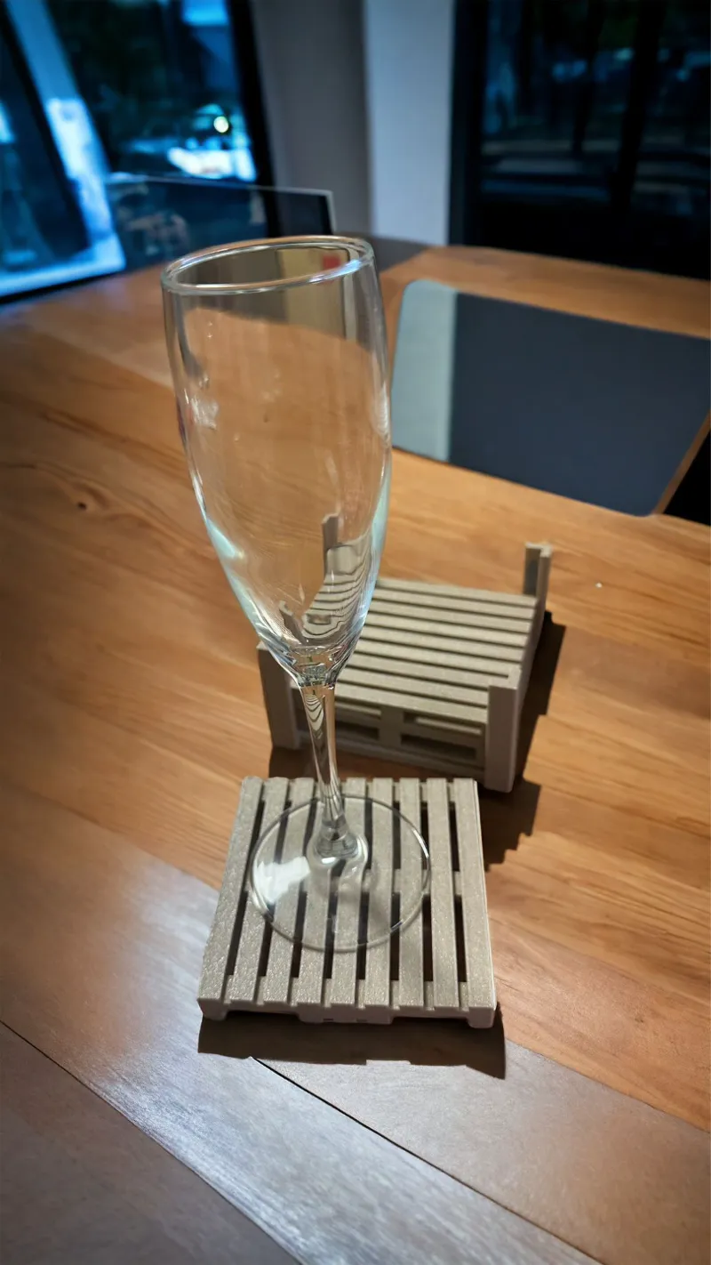 Palet Posavasos + Contenedor par 4 Unidades 