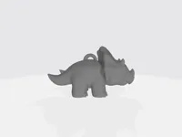 Boucles d'oreilles dinosaure triceratops — photo 3