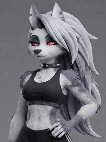 Figura decorativa: Loona sports outfit - Helluva Boss fanart — vista de referencia 2