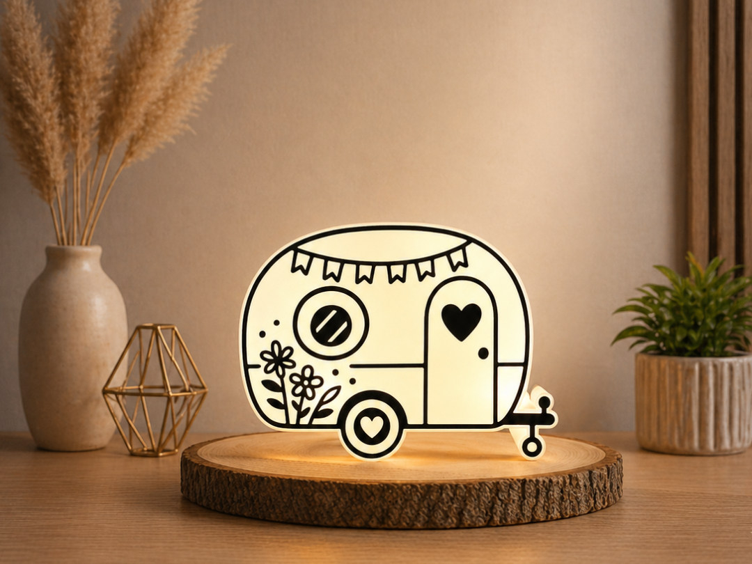 Wohnwagen Camping Deko - Leuchtkasten