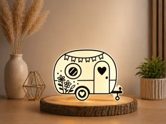 Wohnwagen Camping Deko - Leuchtkasten