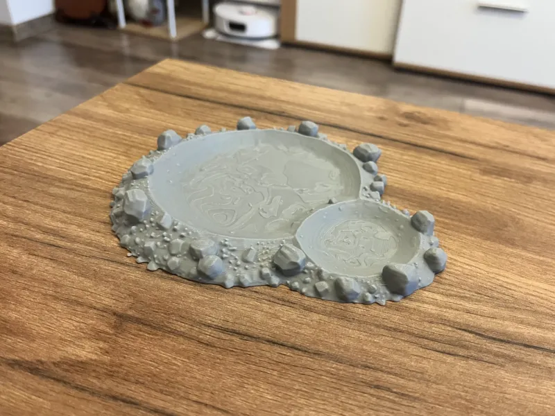 Wargame - Crater terrain / dice tray