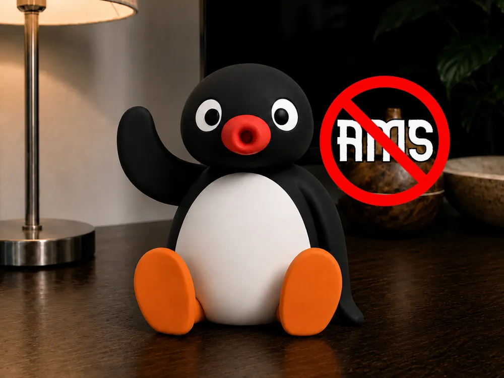Accesorio para impresora 3D: Pingu Cute Hello NO AMS da Assemblare. Referencia del modelo original.