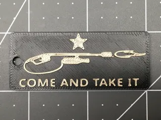 Come and Take It Keychain (Flaming version)