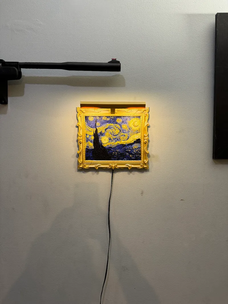 Baroque Picture Frame with light bar for 200x158mm Hueforge or other