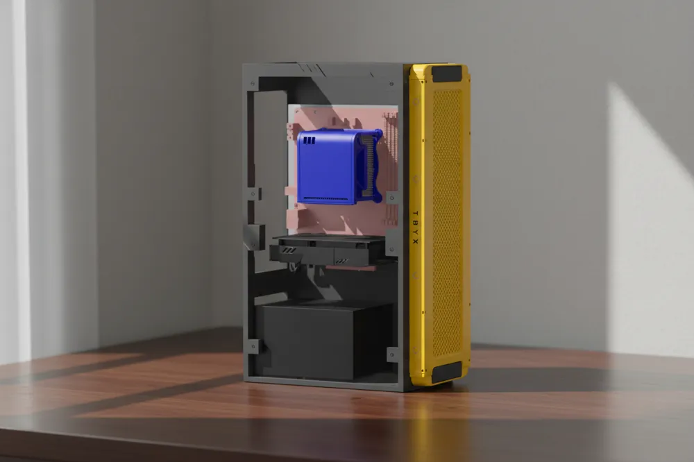 COMPACT PC CASE WITH SWAPPABLE COVERS, mini ITX - Free 3D Print Model ...