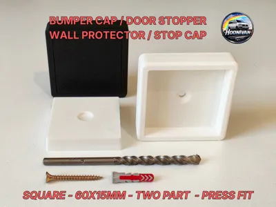Square Bumper cap/door stopper/wall protector.