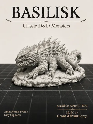 Accesorio para filamento: The Stone Gazer - Basilisk ~Classic D&D Monsters — vista de referencia 2