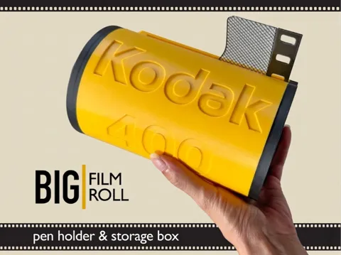 Organizador: BIG Kodak film roll – Pen holder & storage box — referencia de MakerWorld
