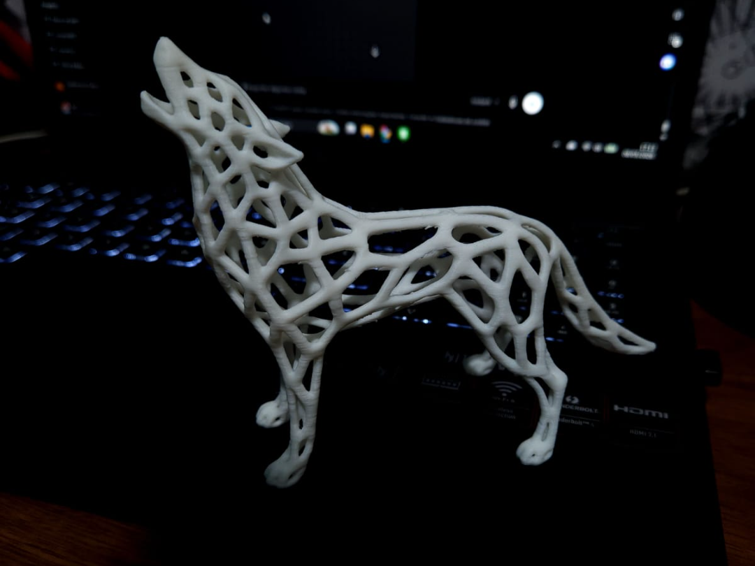 geometric polygon wolf