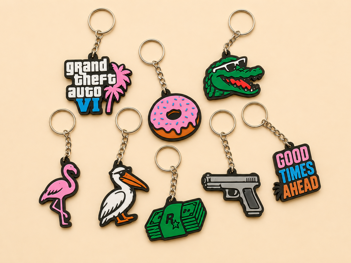 GTA VI Keychain Collection Pack 4 - 3D printed Other Toys & Games, in stock in India